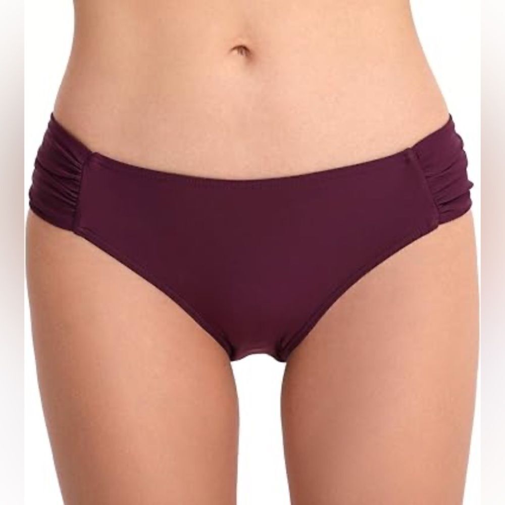 Take 50% OFF- Rue Bleu Bikini Bottom Burgundy, Size-1X